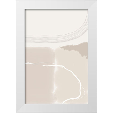 Equanimity White Modern Wood Framed Art Print by Urban Epiphany