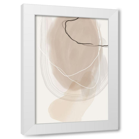 Serenity White Modern Wood Framed Art Print by Urban Epiphany