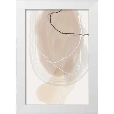 Serenity White Modern Wood Framed Art Print by Urban Epiphany