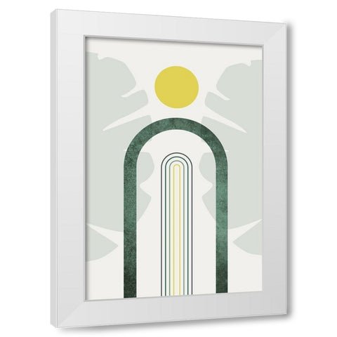 Mid Century Modern Sky 1 White Modern Wood Framed Art Print by Urban Epiphany