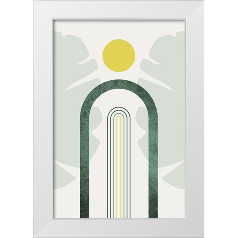 Mid Century Modern Sky 1 White Modern Wood Framed Art Print by Urban Epiphany