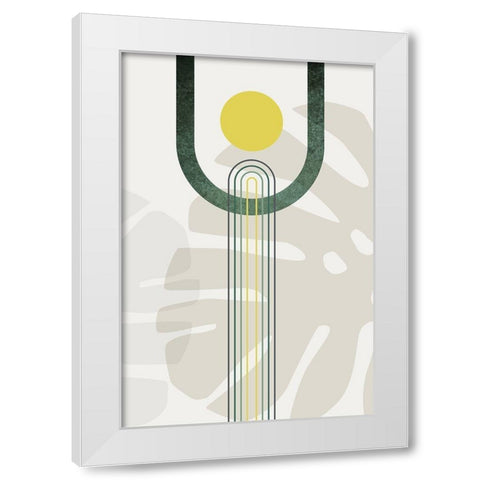 Mid Century Modern Sky 2 White Modern Wood Framed Art Print by Urban Epiphany