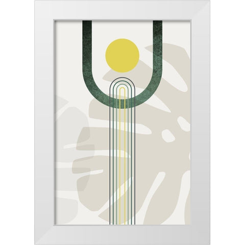 Mid Century Modern Sky 2 White Modern Wood Framed Art Print by Urban Epiphany