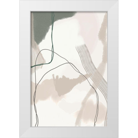 Poise White Modern Wood Framed Art Print by Urban Epiphany