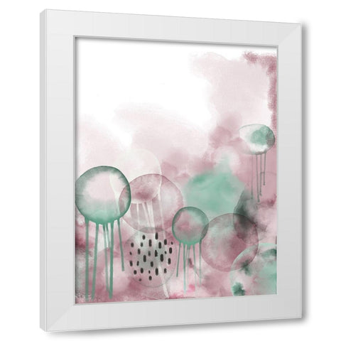 Harmonious Pastels White Modern Wood Framed Art Print by Urban Epiphany