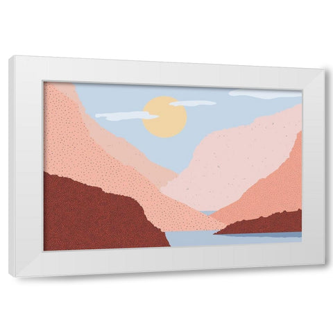 Canyon Views 5 White Modern Wood Framed Art Print by Urban Epiphany
