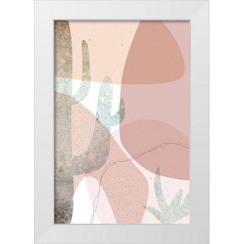 Dusty Desert Collage 1 White Modern Wood Framed Art Print by Urban Epiphany
