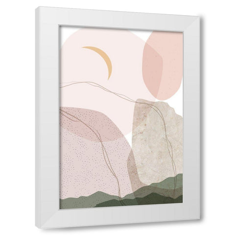 Dusty Desert Collage 3 White Modern Wood Framed Art Print by Urban Epiphany