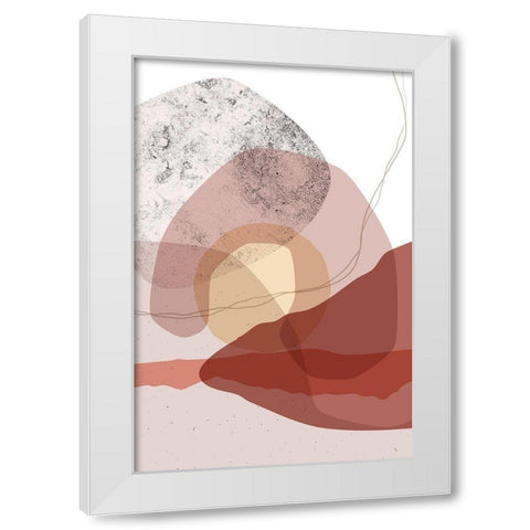 Dusty Desert Rocks 1 White Modern Wood Framed Art Print by Urban Epiphany