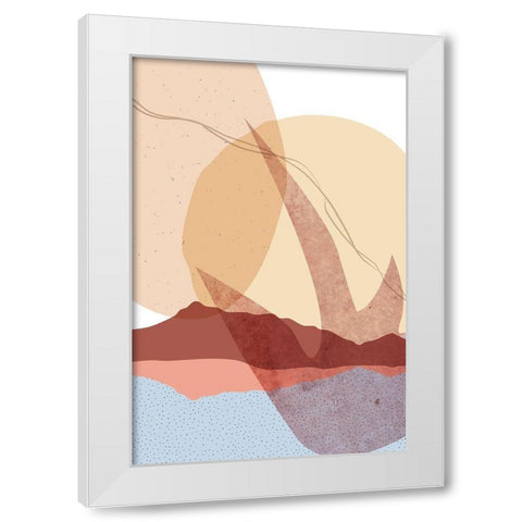 Dusty Desert Rocks 2 White Modern Wood Framed Art Print by Urban Epiphany