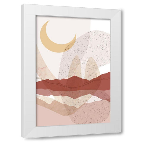 Dusty Desert Rocks 3 White Modern Wood Framed Art Print by Urban Epiphany