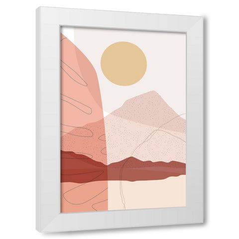 Dusty Desert Rocks 4 White Modern Wood Framed Art Print by Urban Epiphany