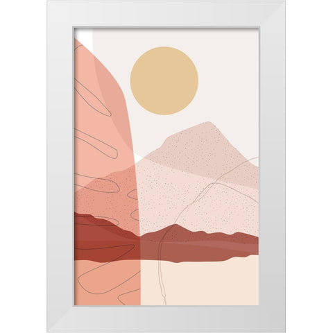Dusty Desert Rocks 4 White Modern Wood Framed Art Print by Urban Epiphany