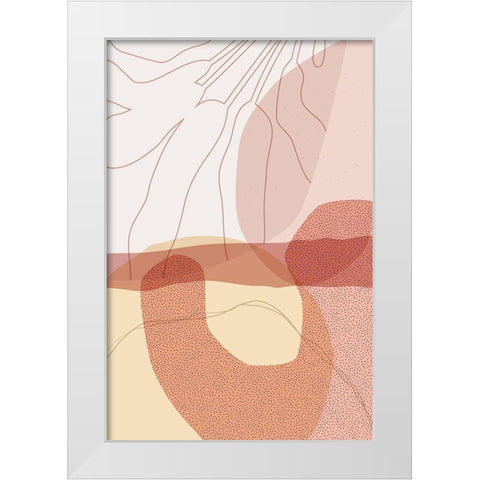 Dusty Desert Rocks 5 White Modern Wood Framed Art Print by Urban Epiphany