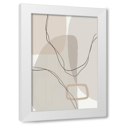 Hopeful White Modern Wood Framed Art Print by Urban Epiphany