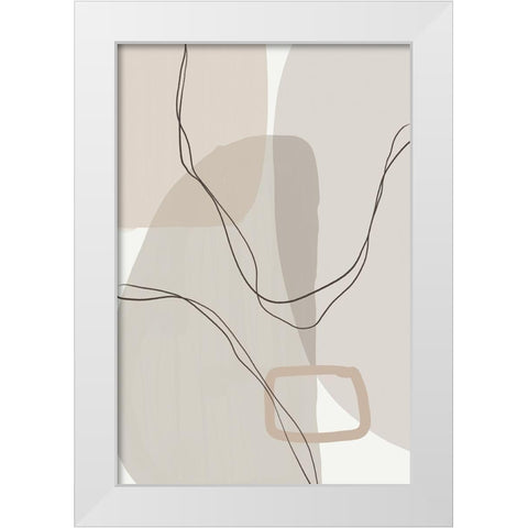 Hopeful White Modern Wood Framed Art Print by Urban Epiphany