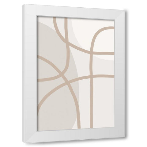 Minimal Lines 1 White Modern Wood Framed Art Print by Urban Epiphany