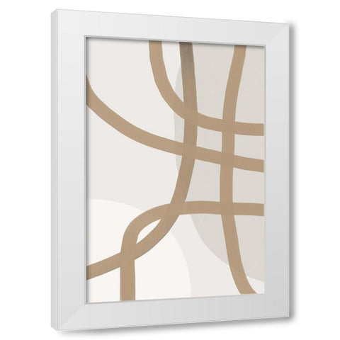 Minimal Lines 2 White Modern Wood Framed Art Print by Urban Epiphany