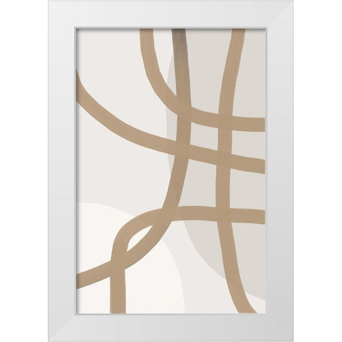 Minimal Lines 2 White Modern Wood Framed Art Print by Urban Epiphany