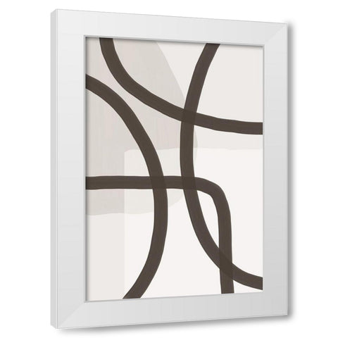 Minimal Lines 3 White Modern Wood Framed Art Print by Urban Epiphany