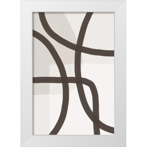 Minimal Lines 3 White Modern Wood Framed Art Print by Urban Epiphany