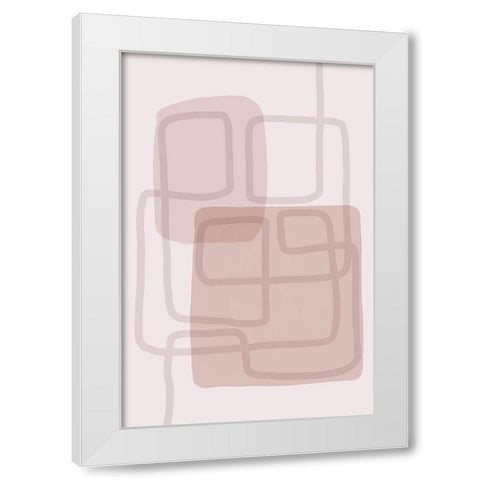 Minimal Lines 4 V2 White Modern Wood Framed Art Print by Urban Epiphany