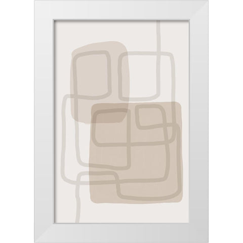 Minimal Lines 4 White Modern Wood Framed Art Print by Urban Epiphany