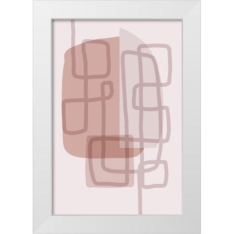 Minimal Lines 5 V2 White Modern Wood Framed Art Print by Urban Epiphany