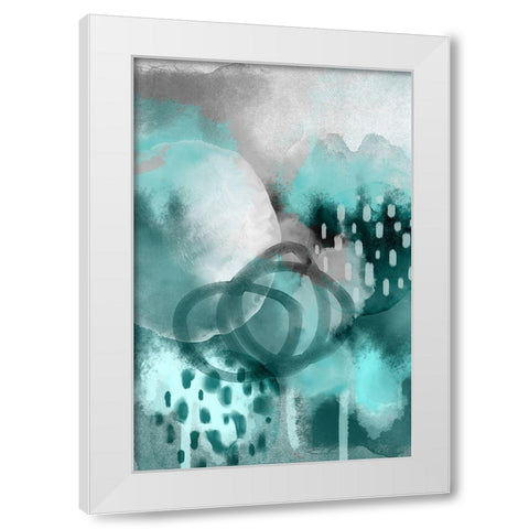 Dream of Childhood Teal White Modern Wood Framed Art Print by Urban Epiphany