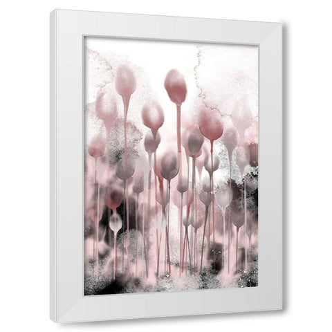 Enlightened Minds Blush White Modern Wood Framed Art Print by Urban Epiphany