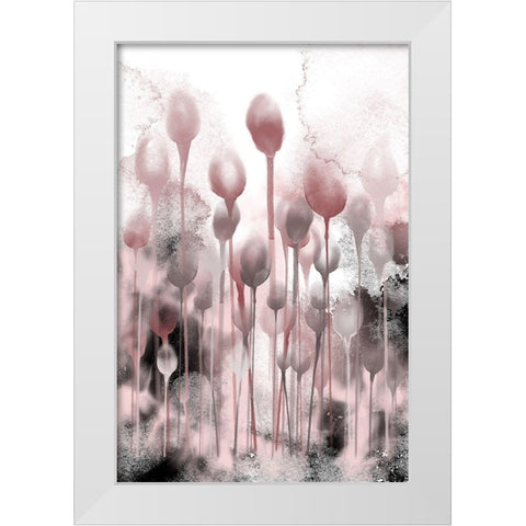 Enlightened Minds Blush White Modern Wood Framed Art Print by Urban Epiphany