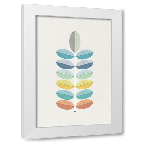 Mid Century Brights 2 White Modern Wood Framed Art Print by Urban Epiphany