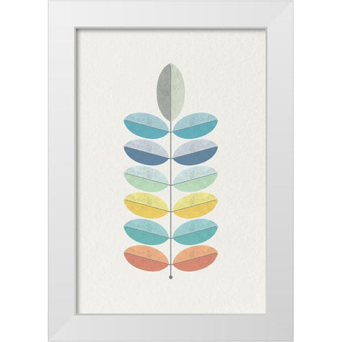 Mid Century Brights 2 White Modern Wood Framed Art Print by Urban Epiphany