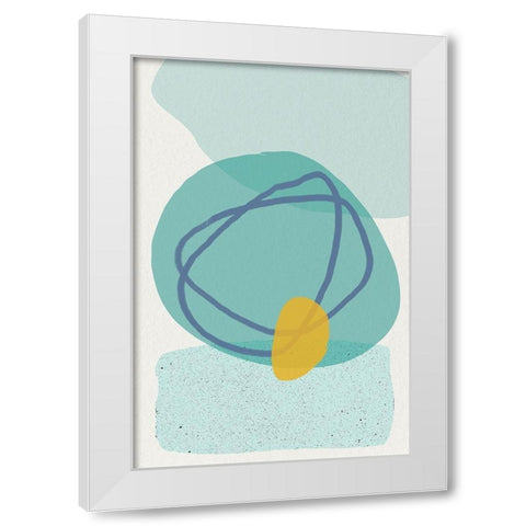 Mid Century Brights 6 White Modern Wood Framed Art Print by Urban Epiphany