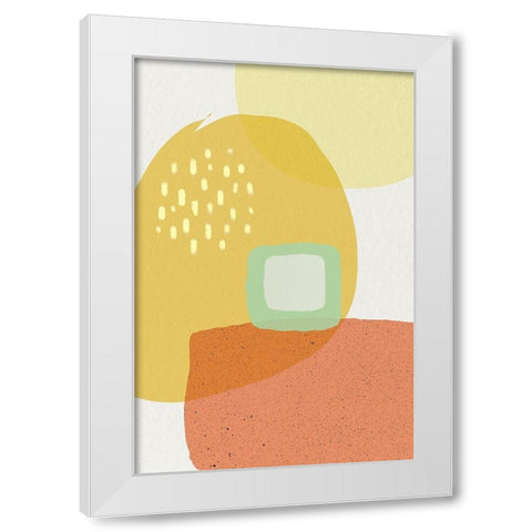 Mid Century Brights 8 White Modern Wood Framed Art Print by Urban Epiphany