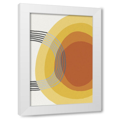 Mid Century Brights 16 White Modern Wood Framed Art Print by Urban Epiphany