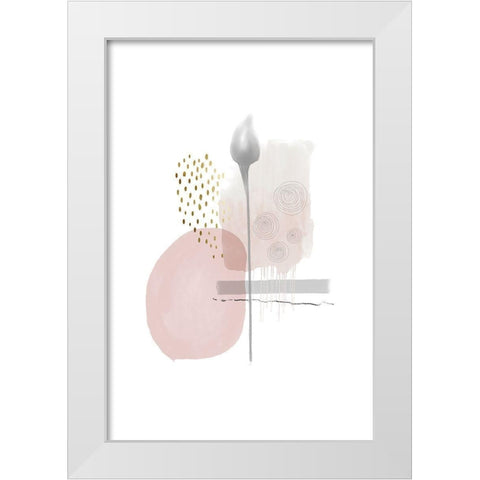 Mindful Moments White Modern Wood Framed Art Print by Urban Epiphany