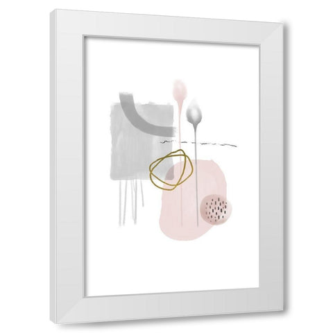 Non Striving White Modern Wood Framed Art Print by Urban Epiphany