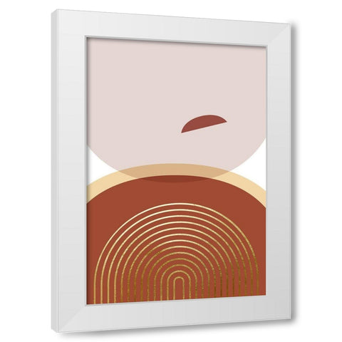 Minimalist Desert Tones 3 White Modern Wood Framed Art Print by Urban Epiphany