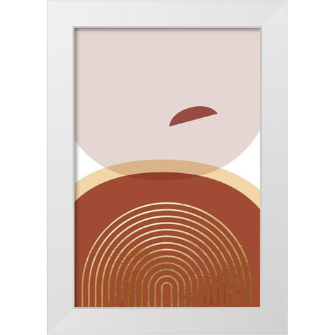 Minimalist Desert Tones 3 White Modern Wood Framed Art Print by Urban Epiphany