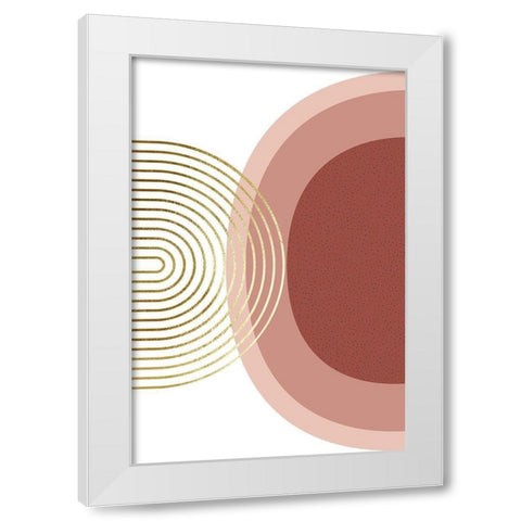 Minimalist Desert Tones 6 White Modern Wood Framed Art Print by Urban Epiphany