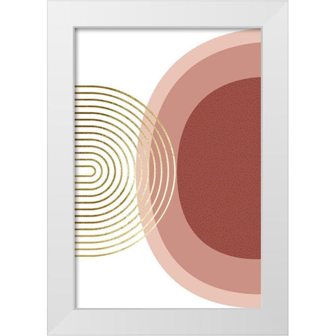 Minimalist Desert Tones 6 White Modern Wood Framed Art Print by Urban Epiphany