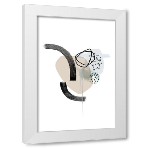 Neutral Calm White Modern Wood Framed Art Print by Urban Epiphany