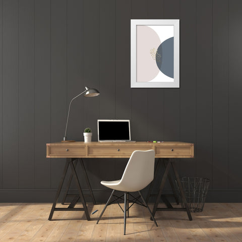 Neutral Tones 2 White Modern Wood Framed Art Print by Urban Epiphany