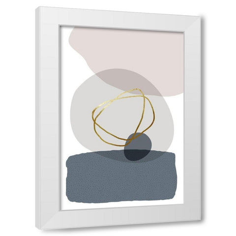 Neutral Tones 4 White Modern Wood Framed Art Print by Urban Epiphany