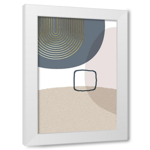 Neutral Tones 5 White Modern Wood Framed Art Print by Urban Epiphany