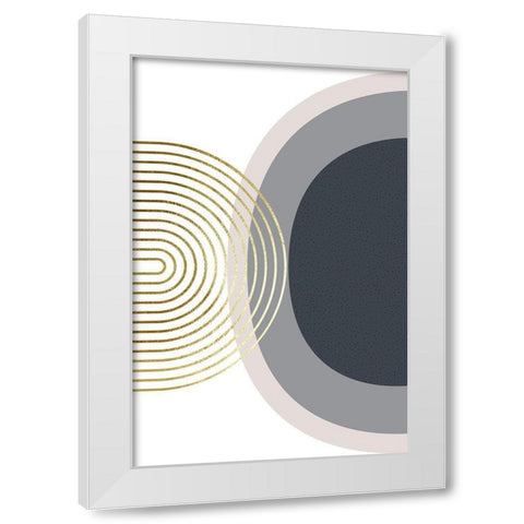 Neutral Tones 6 White Modern Wood Framed Art Print by Urban Epiphany