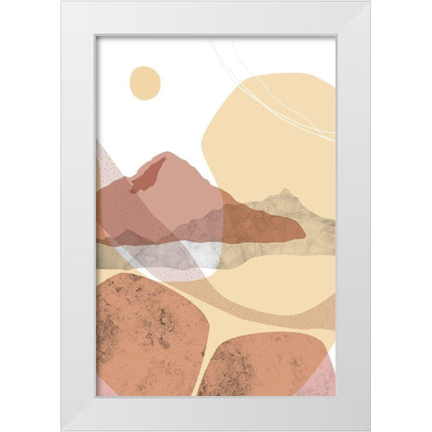 Dusty Desert 7 White Modern Wood Framed Art Print by Urban Epiphany