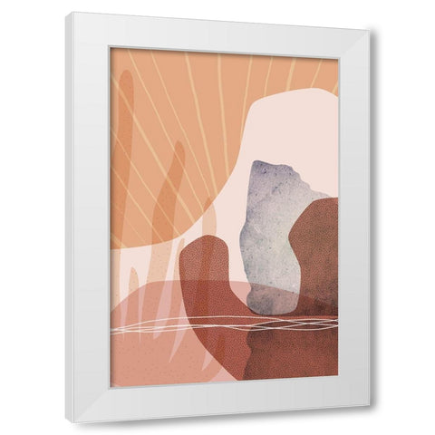 Dusty Desert 8 White Modern Wood Framed Art Print by Urban Epiphany