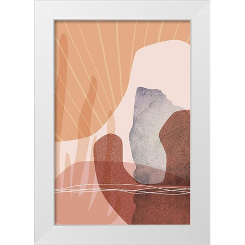 Dusty Desert 8 White Modern Wood Framed Art Print by Urban Epiphany